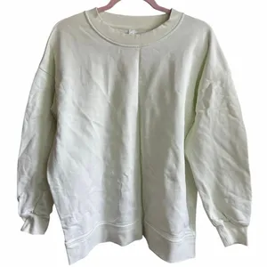 Lululemon Perfectly Oversized Crew Sweater Size 6 Workout Comfortable Neon Green thumbnail 2