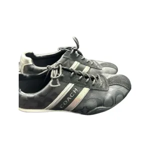 Coach Shoes Womens 8.5 M Jayme Signature‎ Casual Sneakers Black Suede Leather thumbnail 3