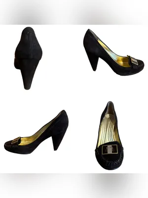 Coach "Kandace" Brown Suede Cone Heel Loafer Shoes (5.5) thumbnail 8