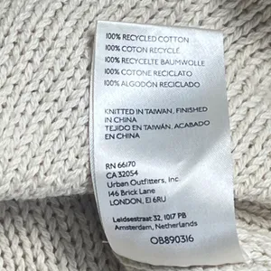 We The Free Free People Womens Oversized Knit Sweater Cream Beige Medium OB10036 thumbnail 10