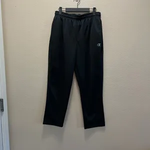 Champion Authentic Athleticwear Sweatpants Black Wide Baggy Pull-On Sz M thumbnail 2