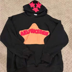 Aelfric Eden Black Hoodie with Pink Star Accent thumbnail 1