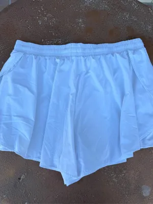 Target White all in motion flowy white running/ exercise shorts with built in spandex Size L #athleisure #yoga thumbnail 4