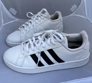 adidas Grand Court White and Black Classic Low Top Sneakers - Size 8.5 thumbnail 1