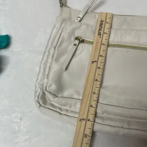 Cream Crossbody Bag with Adjustable Strap and Zipper Closure Nylon thumbnail 8