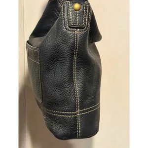 Coach Chelsea Black Pebbled Leather Hobo Shoulder Bag 10948 Turnlock Vintage Y2K thumbnail 10