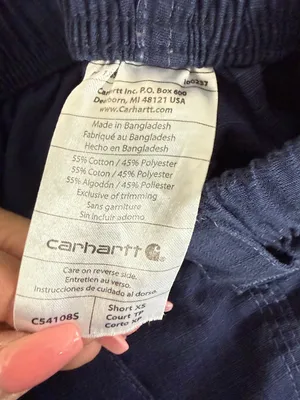Carhartt Navy Blue Cargo Work Pants Womens XS Short thumbnail 7