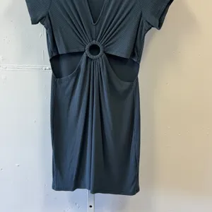 O'Neill Blue Ribbed O-Ring Cutout Mini T-shirt Dress‎ Short Sleeve Small Stretch thumbnail 4