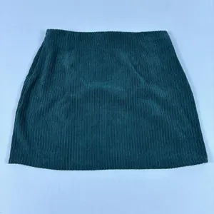 Altar'd State Skirt Womens L Green Corduroy Pencil Short Slit Zip Stretch‎ thumbnail 6