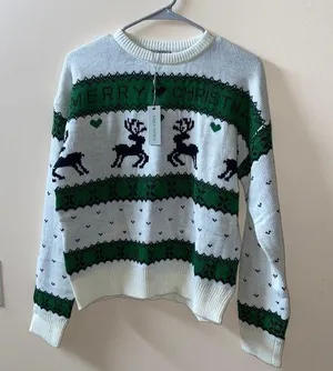 cable stitch christmas sweater size XS thumbnail 1
