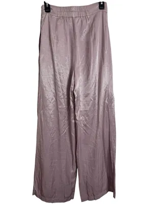 Current Air Satin-Effect Pleated Wide-Leg Pants in Mauve Pink size S thumbnail 2