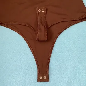 BANANA REPUBLIC tank top bodysuit thong snap style rich dark brown NEW size S thumbnail 6