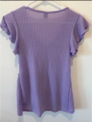Shein Top Purple Ruffle thumbnail 2
