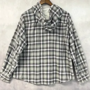 Carhartt Campton Womens Flannel Hooded Shirt XXL Plaid Snap Front Cabin Outdoor thumbnail 2