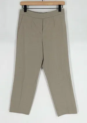 Aritzia Babaton Womens Size 6 Brown Plaid‎ Houndstooth Conan Pants Cropped Elastic Waist thumbnail 1