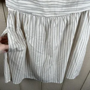 Abercrombie & Fitch Emerson Baby Doll Mini Dress Large Petite Puff Sleeve Stripe thumbnail 4
