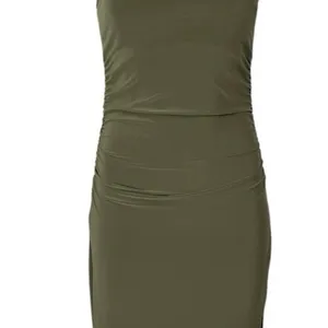 Aritzia Wilfred Smooth Matter Remedy Olive Green Halter Slit Maxi Dress Size XS thumbnail 5