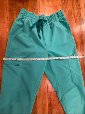 FIGS Technical Collection Scrub Pants Womens XS Seafoam Teal Green Jogger Cargo thumbnail 11