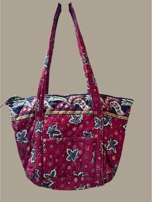 Vera Bradley Quilted Floral Patterned Shoulder Tote Bag thumbnail 1