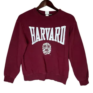 Harvard H&M Crimson Crewneck Sweatshirt Sz S Varsity Collegiate Logo Pullover thumbnail 1