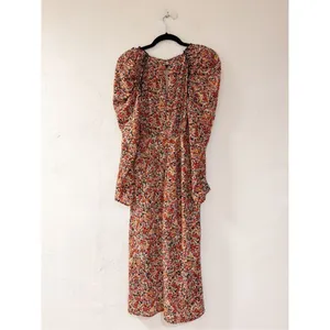 ASTR The Label Ruched Midi Dress in Black Red Floral Medium thumbnail 4