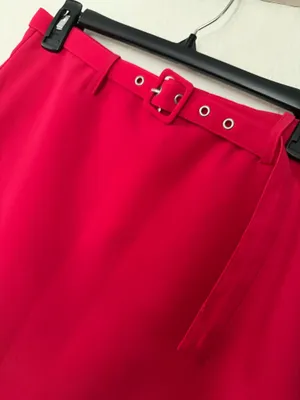 Lulus Bold Essence Hot Pink High-Rise Belted Skort thumbnail 2