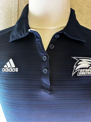 Adidas Georgia Southern Eagles Blue Striped Polo Golf Shirt Small thumbnail 2