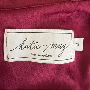 Katie May Women’s Bananas Midi Dress Merlot Burgundy Red Asymmetric Open Back thumbnail 5