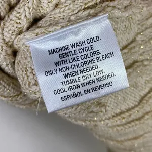 Charter Club Ivory & Gold Cable Knit Sweater thumbnail 5