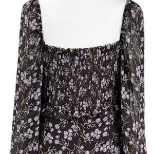 143 Story By Line Up Sz M Floral Maxi Brown Lavendor Front Slit Dress thumbnail 7