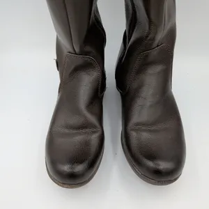 Clarks‎ Riddle Phrase Womens 9 Brown Knee High Riding Boots Buckle Zip 26113540 thumbnail 4