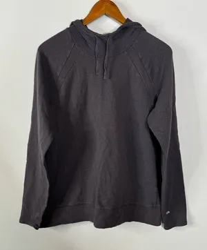 Zuda Brushed Knit‎ Gray Hoodie Size Medium thumbnail 1