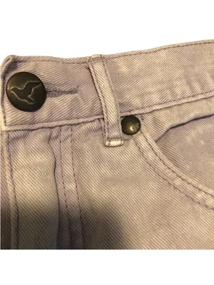 Free People Raw Hem Lilac Jean Shorts Size 26 thumbnail 3