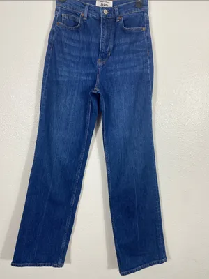 Reformation Dark Blue Wide-Leg Jeans Size 26 thumbnail 3