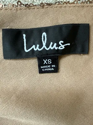 Lulu's Gold Sequin V-Neck Bodycon Mini Dress XS thumbnail 3