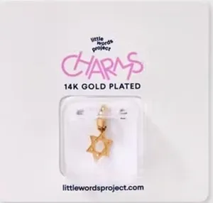 Little Words Project NWT 14k Gold Plated Star of David Charm thumbnail 1
