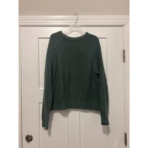 A New Day Sweater Women’s Size Large Green Chunky Knit Super Soft Waist Length thumbnail 5