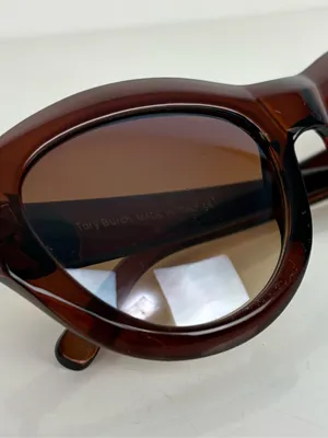TORY BURCH Logo Brown Gradient Oversized Sunglasses thumbnail 8