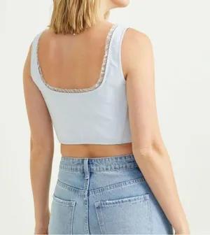 NWT Altar'd State Alex Floral Corset In blue Size L thumbnail 13