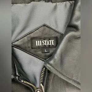Nice genuine leather jacket 🖤🖤 Black Size L thumbnail 6