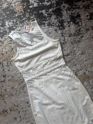 Material Girl White Sleeveless Maxi Dress with Geometric Texture thumbnail 5