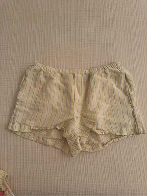 J. Crew linen cotton blend tie front short set thumbnail 5