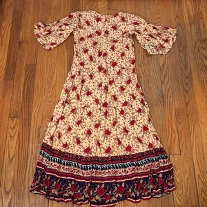 Faithfull‎ The Brand x Anthropologie Floral Polka Dot Melia Midi Dress Small thumbnail 4