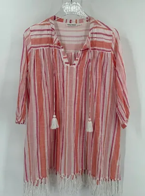 Roller Rabbit‎ striped tunic swim cover up size small thumbnail 1