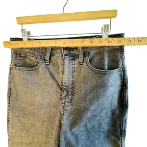 Madewell Stovepipe High Rise Straight Leg Jeans Faded Black Raw Hem 28‎ Grunge thumbnail 6