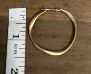 Gold tone hoop earrings thumbnail 5