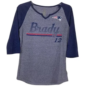 NFL New England Patriots Brady 12 Juniors T-Shirt Size Large thumbnail 1