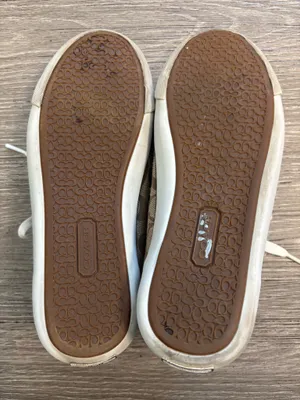 Coach Barrett sneakers in a signature khaki and brown canvas thumbnail 7