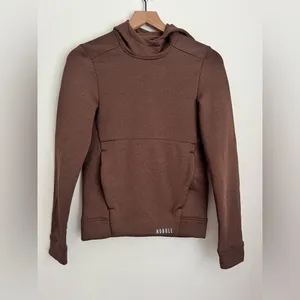 NOBULL Performance Pullover Hoodie XS Mocha Brown thumbnail 2
