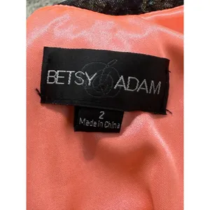 Betsy & Adam Maxi Dress Black Mesh Beaded Rhinestone Gown Sleeveless Crew Neck 2 thumbnail 12